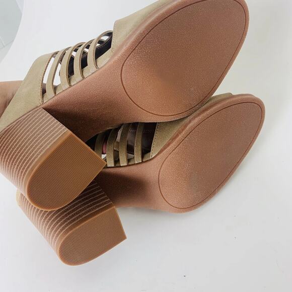 Rampage Vivienne Women's Shoes Open Toe Sandals Vegan Block Heel Sand Brown Sz 9 - Picture 9 of 9